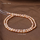 Natural Freshwater Pearl Rice Shape Loose Beads for Jewelry Making