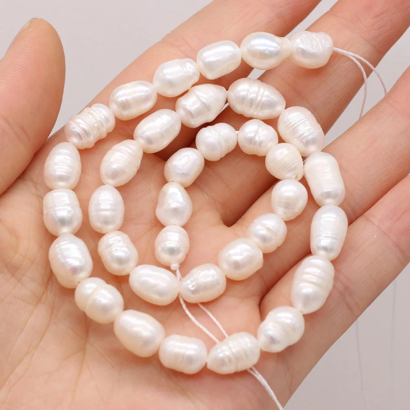 Freshwater Pearl Beads Rice Shape for Jewelry Making