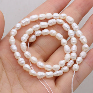White Freshwater Pearl Bead Strands for Jewelry Making