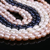 Natural Freshwater Pearl Beads White/Pink/Purple/Black for Jewelry Making
