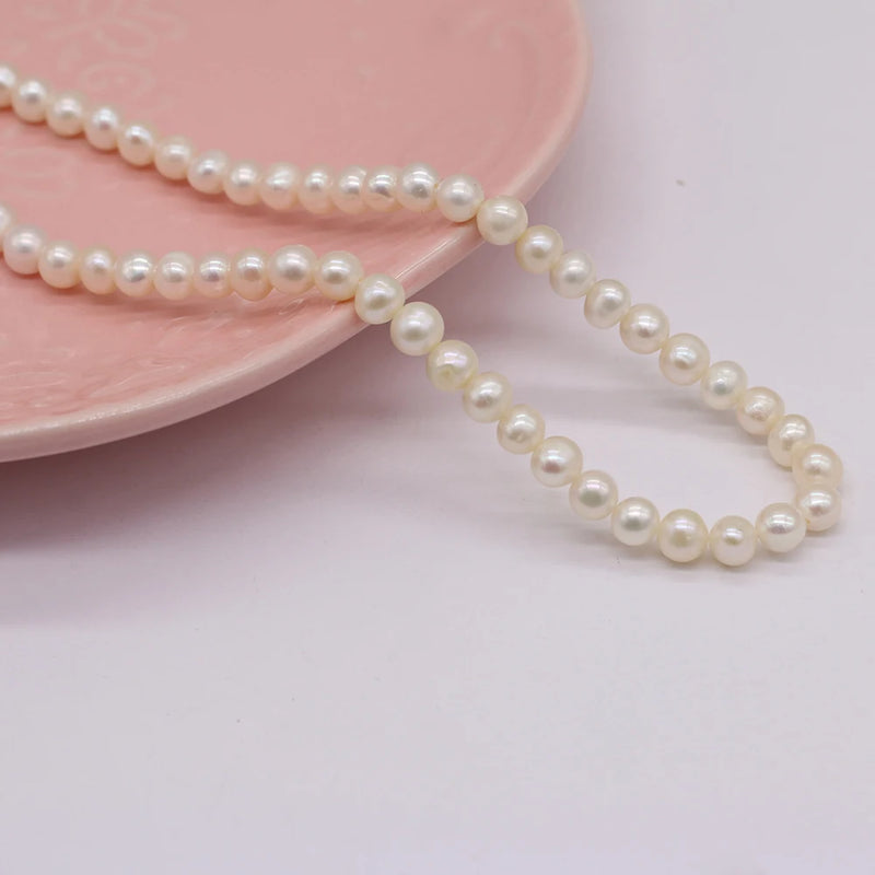 Freshwater Pearl Beads Round Loose Pearls DIY Craft Jewelry Making