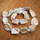 Square Natural Freshwater Pearl Beads Loose for Jewelry Making DIY