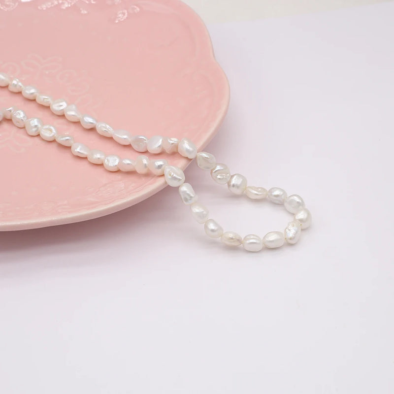 Freshwater Pearl Beads Straight Hole Loose Pearls for DIY Bracelets