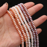 Orange Purple Flat Round Freshwater Pearls DIY Jewelry Making