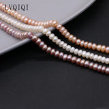 Orange Purple Flat Round Freshwater Pearls DIY Jewelry Making