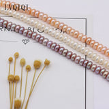 Orange Purple Flat Round Freshwater Pearls DIY Jewelry Making