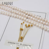 7-8mm Round Freshwater Pearl Beads for DIY Bracelet Necklace Jewelry