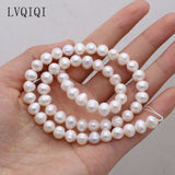 7-8mm Round Freshwater Pearl Beads for DIY Bracelet Necklace Jewelry