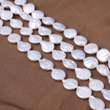 Freshwater Pearl Beads Wafer Shape Loose Beaded DIY Jewelry Making