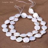 Freshwater Pearl Beads Wafer Shape Loose Beaded DIY Jewelry Making