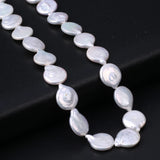 Freshwater Pearl Beads Wafer Shape Loose Beaded DIY Jewelry Making