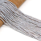 Gray Rice Shape Freshwater Pearl Beads for Jewelry Making DIY