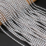 Gray Rice Shape Freshwater Pearl Beads for Jewelry Making DIY
