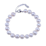 Freshwater Pearl Bracelet 8-9mm S925 Sterling Silver Buckle Women's Bracelet