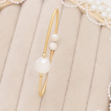 Freshwater Pearl Bracelet: Rice Pearls Charm Bracelet Elegant Jewellery