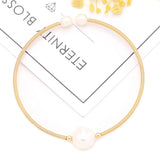 Freshwater Pearl Bracelet: Rice Pearls Charm Bracelet Elegant Jewellery