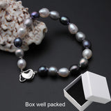 Real Pearl Bracelet, 925 Silver Charms, Christmas Gift