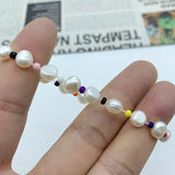 Freshwater Pearl Elastic Charm Bracelet