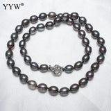 Natural Freshwater Pearl Bracelet 7-8mm with Glass Beads for Woman