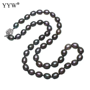 Natural Freshwater Pearl Bracelet 7-8mm with Glass Beads for Woman