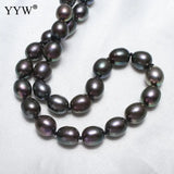 Natural Freshwater Pearl Bracelet 7-8mm with Glass Beads for Woman