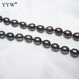 Natural Freshwater Pearl Bracelet 7-8mm with Glass Beads for Woman