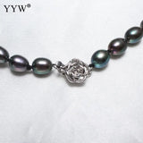 Natural Freshwater Pearl Bracelet 7-8mm with Glass Beads for Woman