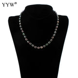 Natural Freshwater Pearl Bracelet 7-8mm with Glass Beads for Woman