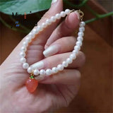 Natural Freshwater Pearl Bracelet Jewelry Sweet Romantic Style