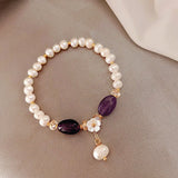 Freshwater Pearl Bracelet Stone Beaded Women Jewelry Baroque Pearl