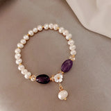 Freshwater Pearl Bracelet Stone Beaded Women Jewelry Baroque Pearl