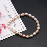 Freshwater Pearl Bracelet Purple Orange Beads Charm Jewelry