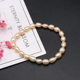 Freshwater Pearl Bracelet Purple Orange Beads Charm Jewelry