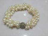 Freshwater Pearl Bracelet Twist Multilayer Magnet Clasp