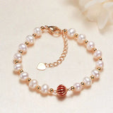 Freshwater Pearl Bracelet 5.5-6mm Women Party Charm Gift