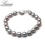 Gray Pearl Beads Bracelets for Women, Fashion Jewelry Gift