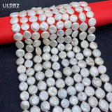 11-12mm AA Baroque Pearl Button Beads for Jewelry Making