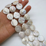 Freshwater Pearl Button Beads for Jewelry Making DIY