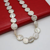 Freshwater Pearl Button Beads for Jewelry Making DIY