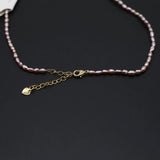 Freshwater Pearl Choker Necklace with Heart Pendant