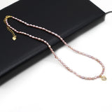 Freshwater Pearl Choker Necklace with Heart Pendant