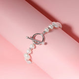 Freshwater Pearl Beaded Bracelet with Sterling Silver Closure