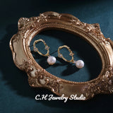 Freshwater Pearl Drop Earrings 925 Sterling Silver for Women