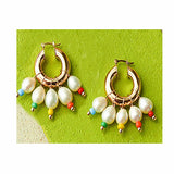 Freshwater Pearl Earring Seed Beads Boho Drop Flower Earrings For Women