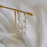 Freshwater Pearl Earrings 18k Hook Gift Aquaculture Accessories