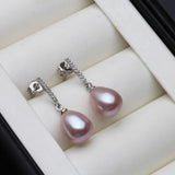 Freshwater Pearl Earrings, 925 Silver, Wedding Gift