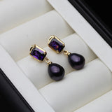 Natural Freshwater Pearl Earrings, Gold Plated Drop Earrings