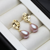 Gold Plated Freshwater Pearl Drop Earrings for Women