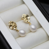 Gold Plated Freshwater Pearl Drop Earrings for Women