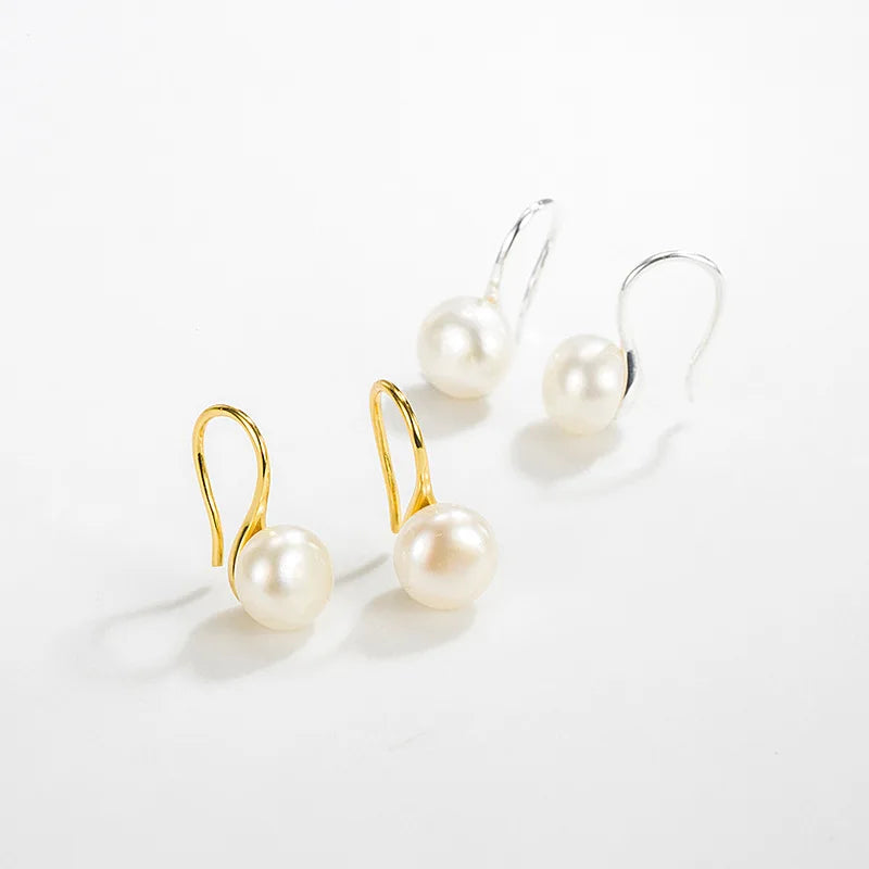 Freshwater Pearl Earrings S925 Sterling Silver Studs